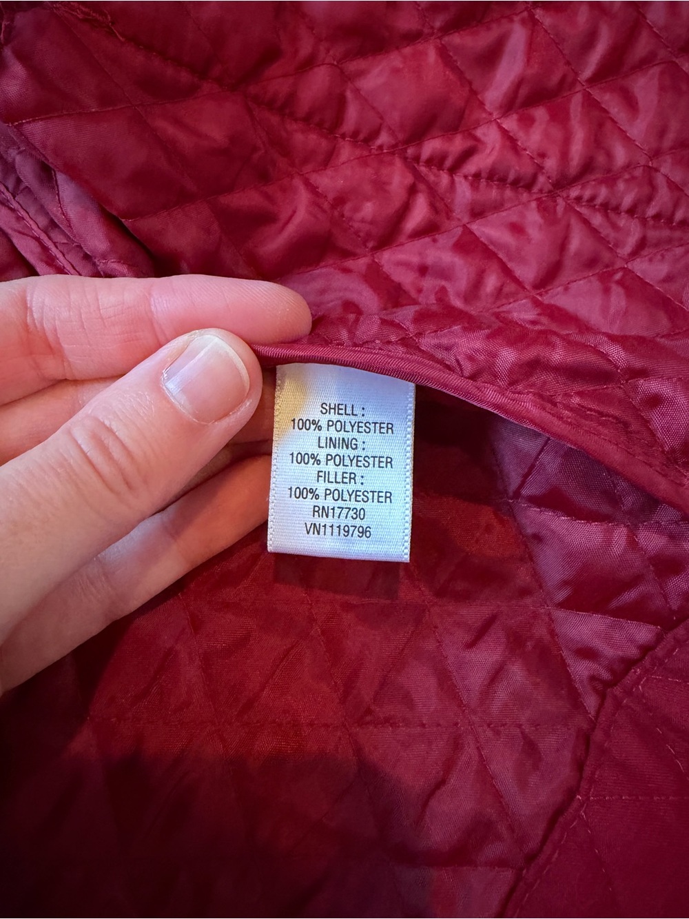 Merona Quilted Red Jacket - Picture 6 of 8